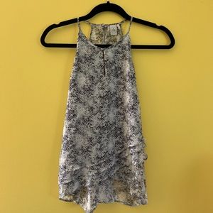 Black and White Patterned Tank Top